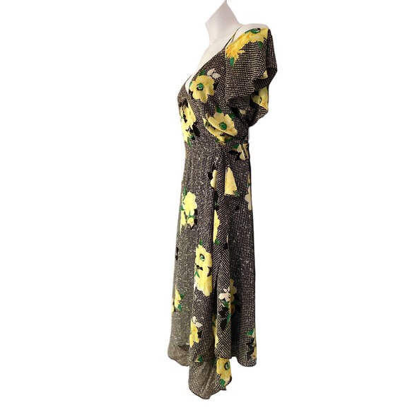 INC 20W Gingham Floral Lettuce Hem Casual Cocktail Party Summer Sun Cruise Dress - Picture 10 of 17